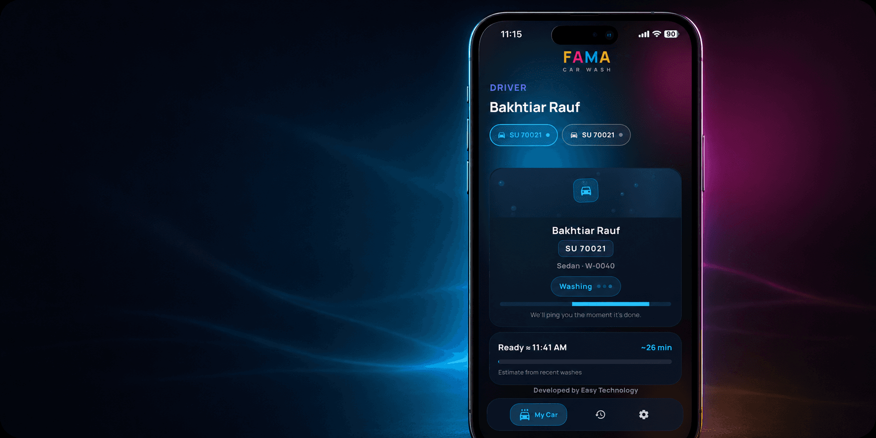 FAMA Car Wash — احجز غسلة، تتبّع طلبك، وادفع من هاتفك.