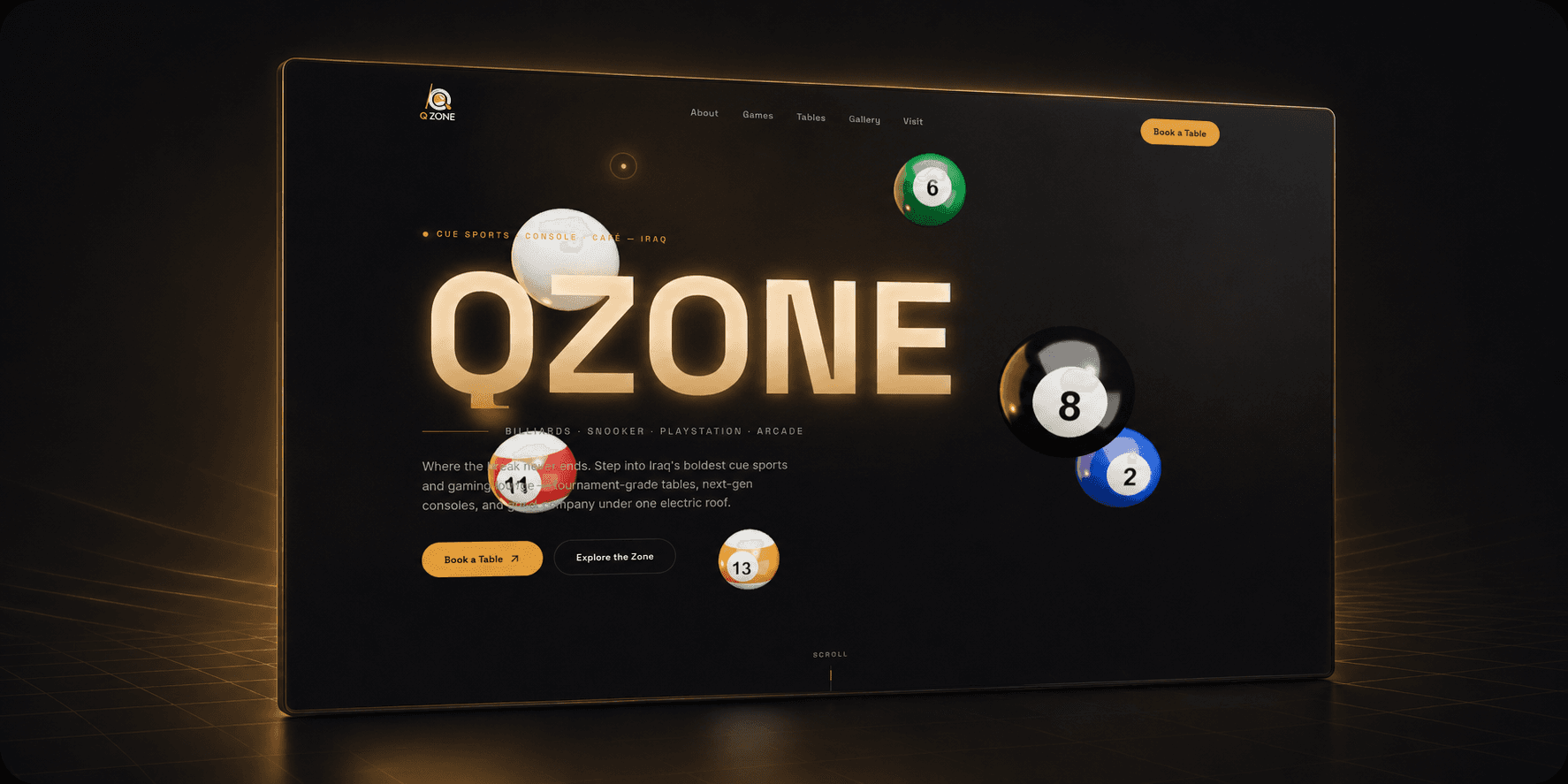 Qzone — حضور إلكتروني لصالة ألعاب.