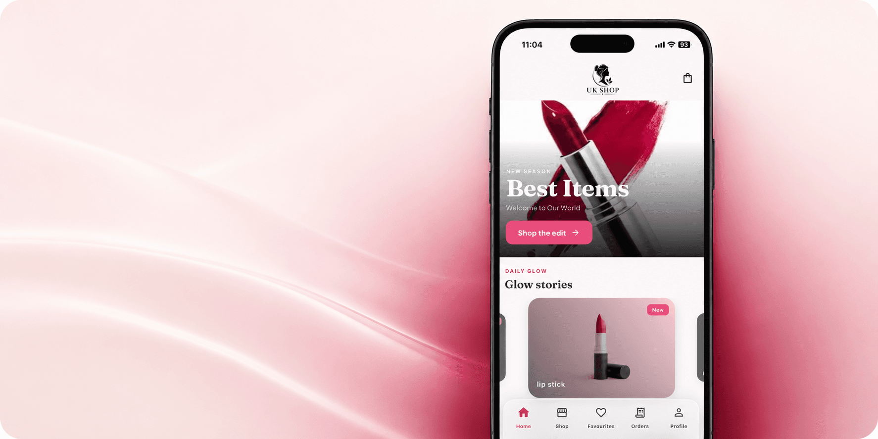 UK Shop — تطبيق تسوّق فلاتر مع لوحة إدارة على الويب، لتاجر تجزئة يريد لمعان واجهة موبايل وعمقًا تشغيليًّا فعليًّا.